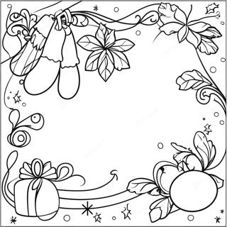 Clipart De Bordure De Noël Pages À Colorier