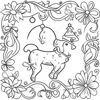 Page A Colorier De Clipart De Bordure De Noel 68262-56315