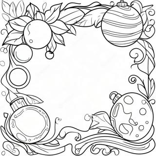 Page A Colorier De Clipart De Bordure De Noel 68262-56316