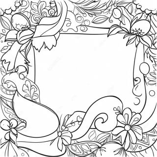 Page A Colorier De Clipart De Bordure De Noel Festive 68263-56291