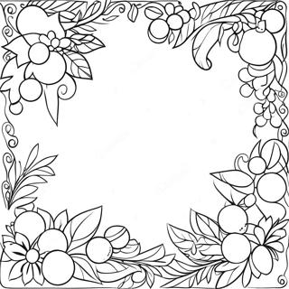 Page A Colorier De Clipart De Bordure De Noel Festive 68263-56292