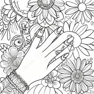 Ongle De Main Pages À Colorier