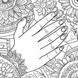 Page A Colorier Dart Des Ongles De Main 68302-56324