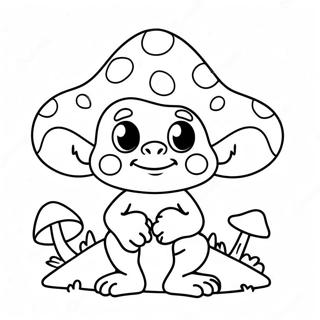 Page A Colorier De Gobelin Mignon Avec Des Champignons 68313-56336