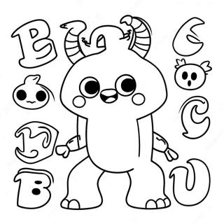 Page A Colorier Des Monstres De Lalphabet 68382-56390