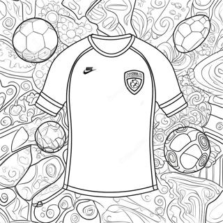 Page A Colorier De Design De Maillot De Soccer Colore 68423-56425