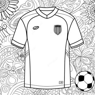 Page A Colorier De Design De Maillot De Soccer Colore 68423-56426