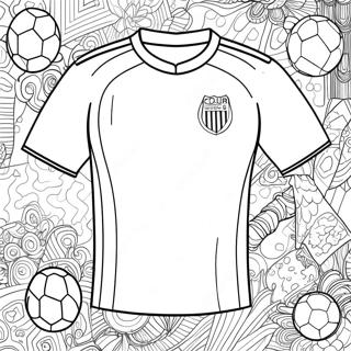 Page A Colorier De Design De Maillot De Soccer Colore 68423-56427