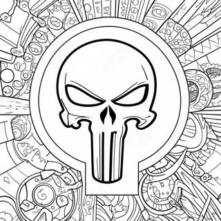 Page A Colorier Du Logo Punisher 68432-56431