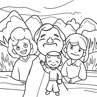 Page A Colorier De Jehovah Avec Des Enfants 68473-56466