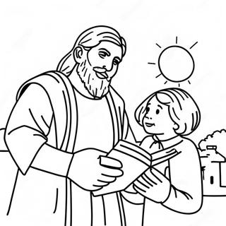 Page A Colorier De Jehovah Avec Des Enfants 68473-56467