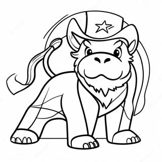 Page A Colorier De La Mascotte Des Dallas Stars 68493-56484