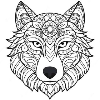 Page A Colorier De Tete De Loup Majestueuse 68513-56493