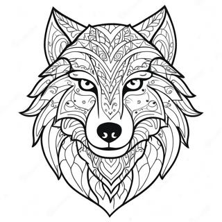 Page A Colorier De Tete De Loup Majestueuse 68513-56496