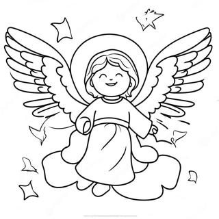 Page A Colorier Des Anges Celestes Entourant Jesus 68533-56516