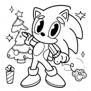 Sonic Noël Pages À Colorier