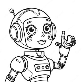 Page A Colorier De La Fille Robot 68612-56580