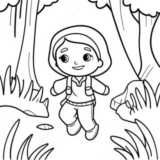 Page A Colorier De Zoe Aventuriere Dans Une Foret 68673-56622