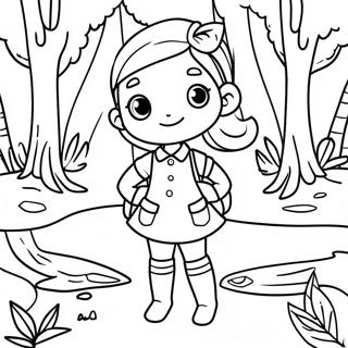 Page A Colorier De Zoe Aventuriere Dans Une Foret 68673-56623