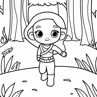 Page A Colorier De Zoe Aventuriere Dans Une Foret 68673-56624