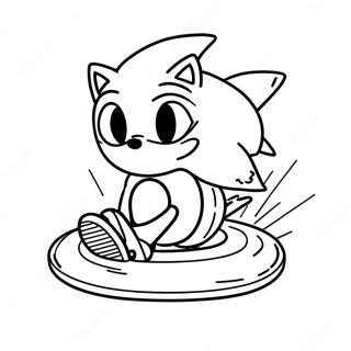 Page A Colorier De Sonic Sur Planche A Roulettes 68764-56687