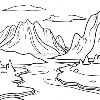 Page A Colorier De Paysage Arctique 68803-56714