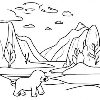 Page A Colorier De Paysage Arctique 68803-56716