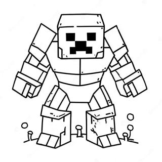 Page A Colorier De Golem De Neige Minecraft 68823-56735