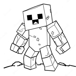 Page A Colorier De Mignon Golem De Neige Minecraft 68824-56737