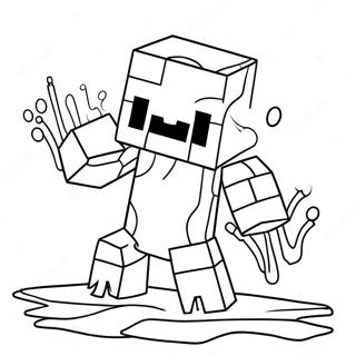 Page A Colorier De Mignon Golem De Neige Minecraft 68824-56739