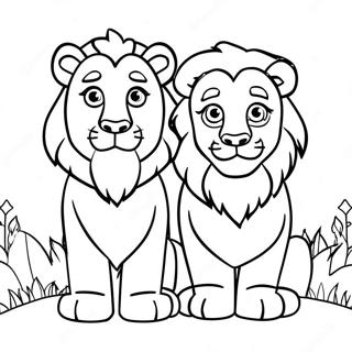 Page A Colorier Entre Les Lions 68843-56751