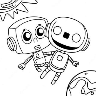 Zim Et Gir Dans Lespace A Colorier 6895-5608