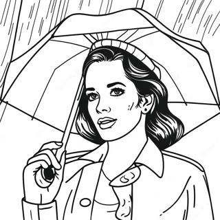 Page A Colorier De Lana Del Rey Chantant Sous La Pluie 69004-56886