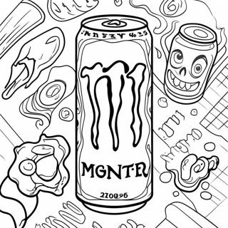 Page A Colorier De La Canette De Monster Energy 69034-56899