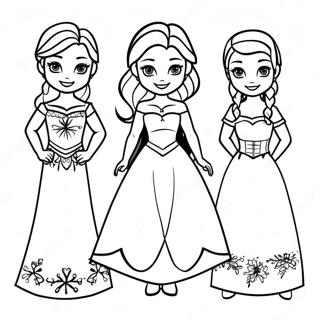 Page A Colorier Des Poupees En Papier Elsa Et Anna 69043-56902