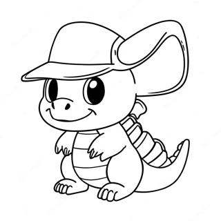 Page A Colorier De Cubone Portant Un Casque En Os 69084-56956