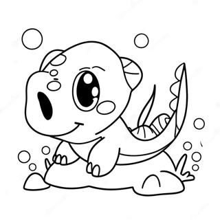 Page A Colorier De Totodile Mignon Nageant 69404-57198