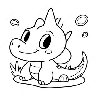 Page A Colorier De Totodile Mignon Nageant 69404-57199