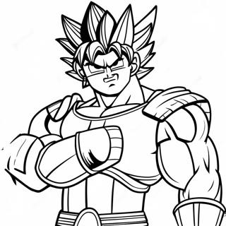 Page A Colorier De Bardock En Armure De Bataille 69424-57211