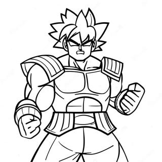 Page A Colorier De Bardock En Armure De Bataille 69424-57212