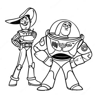 Page A Colorier Laventure De Woody Et Buzz Leclair 6945-5645