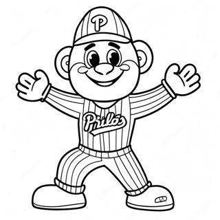 Page A Colorier Mascotte Des Phillies Dansante Et Drole 69544-57290