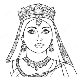 Page A Colorier La Reine Esther 6954-5651