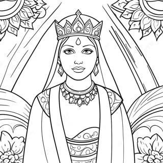 Page A Colorier La Brave Reine Esther 6955-5654