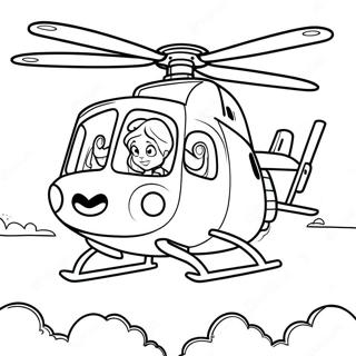 Page A Colorier Skye Volant Haut Dans Son Helicoptere 69594-57334