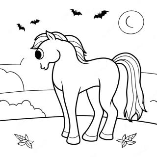 Cheval D'halloween Pages À Colorier