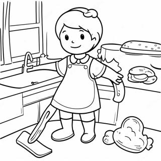 Pages A Colorier Des Taches Menageres Amusantes 69854-57772