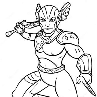 Page A Colorier Guerrier Navi En Bataille 69944-57844