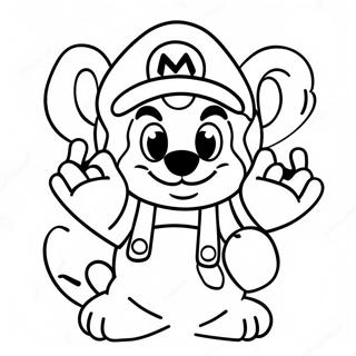 Tanooki Mario Pages À Colorier