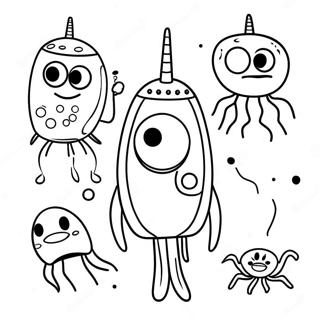 Page A Colorier De Personnages De Plancton Mignons 70014-57900